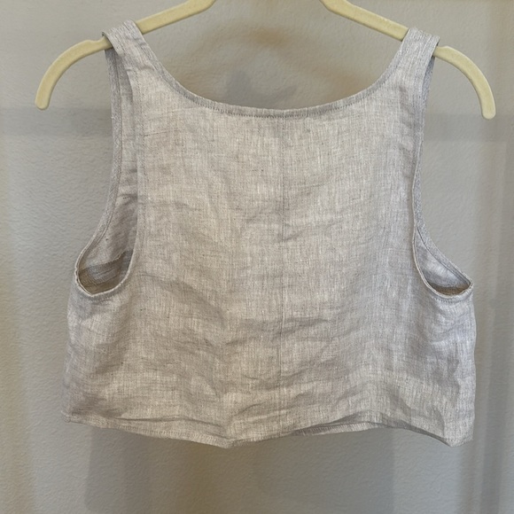 Reformation Linen Crop Top size 2 - Picture 11 of 14